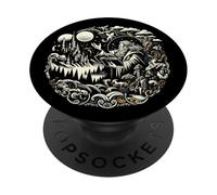 Mage Avec Un Vieux Livre Et Des Runes PopSockets PopGrip Adhésif