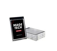 Mage Tech 35pt Card Holder pour les jeux TCG - Contient des cartes avec protection, Protection UV, Boîte d'affichage claire pour MTG, PTCG, OPCG, Lorcana et plus - Noir
