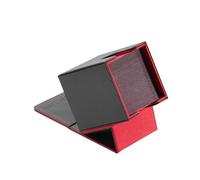 Mage Tech Adventurer [Apprentice] Boîte de deck modulaire - convient pour 99 cartes à double pochette - Ultra-robuste, extensible - MTG PTCG LOR OPCG & plus - Noir/Rouge