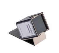 Mage Tech Adventurer [Hero] Boîte de deck modulaire - convient pour 99 cartes à double pochette - Support Avatar inclus - Ultra-robuste, extensible - MTG Commander/EDH & plus - Noir/Or pâle