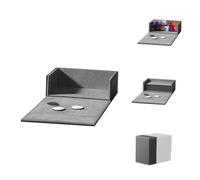 Mage Tech Backpack Token Box (Module Adventurer) - Panneau arrière à clipser - Compteur de vie intégré - Contient 30+ dés de points ou cartes doublement protégées (2. Artifact (Noir/Gris))