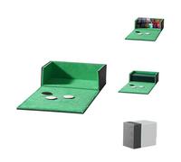 Mage Tech Backpack Token Box (Module Adventurer) - Panneau arrière à Clipser - Compteur de Vie intégré - Contient 30+ dés de Points ou Cartes doublement protégées (2. Veil (Noir/Vert))