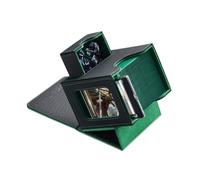 Mage Tech Boîte pour Decks Commander pour MTG - Conception Brevetée, Affichage Commander, Convient pour 100 Cartes Double-Sleeve, Porte-Carte Magnétique de 35pt & Plateau à Dés - Noir/Vert