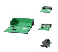 Mage Tech Pocket Dice Box (Module Adventurer) - Compteur de vie intégré - Contient 15 dés de comptage (15 mm) ou 30+ cartes sans pochette - Se range dans Adventurer (2. Veil (Noir/Vert))