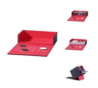 Mage Tech Pocket Dice Box (Module Adventurer) - Compteur de vie intégré - Contient 15 dés de comptage (15 mm) ou 30+ cartes sans pochette - Se range dans Adventurer (2. Ambition (Noir/Rouge))