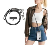 MAGEASY 6mm Lanière de téléphone à bandoulière, Noir, 84-150cm Mixte