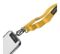MAGEASY Bandoulière universelle pour téléphone portable, sangle antivol pour iPhone 16 Pro Max et la plupart des smartphones, pour homme et femme, 20 mm, jaune moutarde