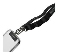 MAGEASY Bandoulière universelle pour téléphone portable, sangle antivol pour iPhone 16 Pro Max et la plupart des smartphones, pour homme et femme, 20 mm, noir