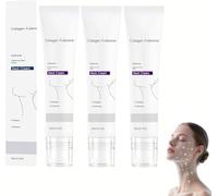 Magec CollagèNe Fullerene Neck Cream,Corakio Creme Liftante,Creme Raffermissante Corps Et Cou Avec Rouleaux,Tighten And Lift Firming Neck Cream,RéDuit Les Rides, Ridules Et Double Menton (3PC)