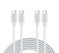 MaGeek Lot de 2 câbles USB C vers USB C, 3 m, câble de charge USB-C extra long pour iPhone 15/Pro/Max/Plus, iPad Pro, iPad Air 4/5, Mini 6, MacBook Air, Samsung Galaxy S23, S22, S20, Switch (blanc)