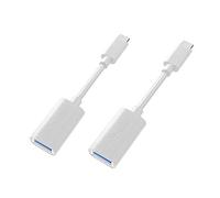 MaGeek® USB-C OTG Câble USB Type C vers USB 3.0 Femelle pour MacBook Pro, Samsung Galaxy S10, S9, S8, Note 8, A50, A40, Huawei Mate10, P20 Pro, OnePlus5T, Sony Xperia XZ, LG G6 Lot de 2 -: Blanc