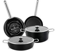 Batterie de Cuisine à Induction 6 Pièces Antiadhésif sans PFOA Design Vintage M