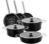 Batterie de Cuisine à Induction 9 Pièces Antiadhésif sans PFOA Design Vintage M