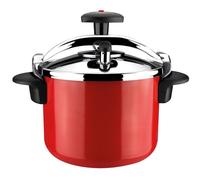 Magefesa Castell - Autocuiseur Traditionnel Rouge 6L, Acier Inoxydable 18/10, Toutes les Cuisinières, Induction Totale, Cuisine Saine, Bouton Rotatif