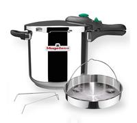Magefesa DYNAMIC - Ensemble d'Autocuiseur Rapide de 6L + Panier, Acier Inoxydable 18/10, Efficacité Énergétique, Tous Types de Cuisinières, Induction