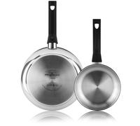 Magefesa Essencial Inox - Set de poêles 18 + 28 cm, acier inoxydable, sans revêtement ni antiadhésif, écologiques, induction