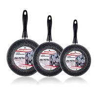 Magefesa K2 Gransasso Jeu de 3 poêles tous feux anti-adhésives sans PFOA lavables au lave vaisselle Granit 20, 24 et 28 cm