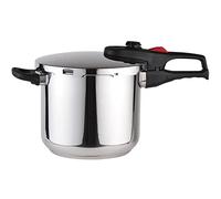 Magefesa Practika Plus - Autocuiseur Rapide 6L, Acier Inoxydable 18/10, Capteur de Pression, Induction, Économie d'Énergie, Cuisine Saine, Fermeture Sécurisée