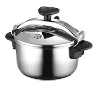 Magefesa Star Recta - Autocuiseur Traditionnel 4L, Acier Inoxydable 18/10, pour Tous Types de Cuisinières, Induction, 3 Systèmes de Sécurité