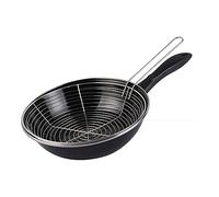 Magefesa V Black Poêle Friteuse 26 cm avec Panier, 2,9 L, Acier Émaillé, Tous Feux dont Induction, Passe au Lave-Vaisselle, Noire