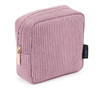 MAGEFY Sacs de Maquillage, S - Rose - 1 pièce, Trousse de Maquillage compacte en Velours côtelé pour Le Rangement et Le Voyage