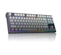 MageGee Captain87 Clavier de Jeu mécanique à déclenchement Rapide, 75% Filaire Effet Hall avec actionnement réglable, Cadre en Aluminium CNC, Joint d'étanchéité RVB crémeux remplaçable à Chaud