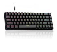 MageGee Clavier de jeu magnétique à déclenchement rapide à 60 %, 68 touches remplaçables à chaud, clavier de jeu rétroéclairé RVB personnalisé pour Windows/PC/Mac, noir