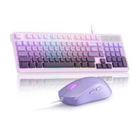 MageGee MageGee GK980 Ensemble Clavier et Souris de Jeu rétroéclairé RVB Filaire et Souris de Jeu Violet dégradé, Clavier PC et Souris à sensibilité réglable pour PC/Ordinateur Portable/Mac