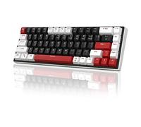 MageGee SKY68 Clavier de jeu mécanique à 60 %, 68 touches compactes rétroéclairées à DEL bleues, mini clavier de bureau ergonomique filaire pour joueur PC Windows (interrupteur rouge, blanc et noir)