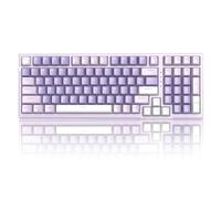 MageGee SKY98 Clavier de jeu mécanique, 96 % d'étanchéité et remplaçable à chaud, clavier crémeux personnalisé avec amortissement sonore à 5 couches, rétroéclairage RVB, NKRO pour Windows/Mac (violet