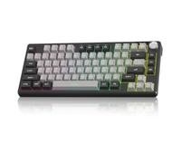 MageGee TS75 Mini clavier de jeu 60 % rétroéclairé RVB 75 touches ultra compact ergonomique étanche sensation mécanique clavier d'ordinateur de bureau pour PC, Mac, PS4, Xbox ONE Gamer