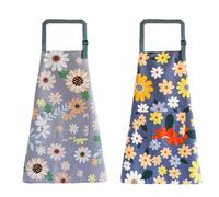 MageJoy 2 Pcs Tablier de Chef Tablier De Cuisine Femme En Lin - Grand Poche Et Réglable