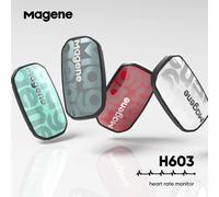 Magene H603 moniteur de fréquence cardiaque sangle pectorale divisée HRM Fitness Tracker Mover Bluetooth ANT capteur santé App Compatible Zwift H603 Bleu