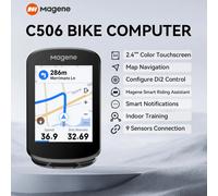 Magene-Ordinateur de vélo GPS Snowboard, navigation WiFi, compteur de vitesse, écran tactile, VTT, route, odomcirculation, cyclisme, avis d'entraînement, document C506 and bracket