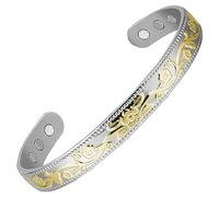 MagEnergy Bracelet magnétique en cuivre pour femme, 99,99 % cuivre pur avec aimants de 3500 Gauss, bracelets réglables avec boîte à bijoux, 6.88 inches, Métal