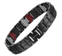 MagEnergy Bracelet magnétique en titane pur pour homme 4 éléments 591 pièces Minéraux pour homme Cadeau d'anniversaire, de Noël, de Saint-Valentin