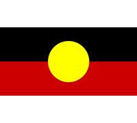 magFlags Drapeau Large Australian Aborigines | A 1 2 version of the Australian Aboriginal flag using the official on-screen display colours | drapeau paysage | 1.35m² | 80x160cm