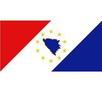 magFlags Drapeau Large B&H First Alternative Flag of Second Proposal | First flag of the second set of proposals for Flag of Bosnia and Herzegovina | drapeau paysage | 1.35m² | 80x160cm