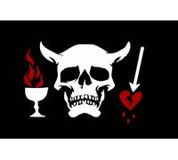 magFlags Drapeau Large Blackbeard Flag1 | Version of the popular design of Blackbeard s | drapeau paysage | 1.35m² | 90x150cm