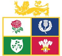 magFlags Drapeau Large British and Irish Lions | Fictitious flag for British and Irish lions team composed of various emblems | 1.35m² | 110x120cm