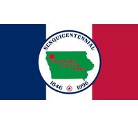 magFlags Drapeau Large Cherokee County, Iowa Sesquicentennial | The Sesquicentennial Flag of Cherokee County | drapeau paysage | 1.35m² | 90x150cm