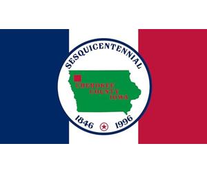 magFlags Drapeau Large Cherokee County, Iowa Sesquicentennial | The Sesquicentennial Flag of Cherokee County | drapeau paysage | 1.35m² | 90x150cm