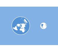 magFlags Drapeau Large Earth Moon System Flag United Nations based | A flag proposal for Earth-Moon System based on the United Nations Flag | drapeau paysage | 1.35m² | 90x150cm