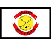 magFlags Drapeau Large Fairmont, West Virginia Variant | Version of the flag of Fairmont in West Virginia | drapeau paysage | 1.35m² | 90x150cm