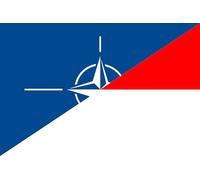 magFlags Drapeau Large Indonesia and NATO | A combination of the flags of