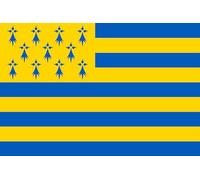 magFlags Drapeau Large Quand le « Gwenn ha Du » se marie aux couleurs de drapeau de l Ukraine | drapeau paysage | 1.35m² | 90x150cm