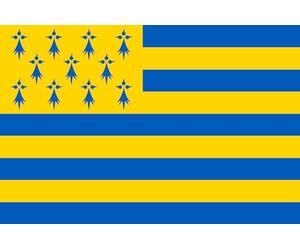 magFlags Drapeau Large Quand le « Gwenn ha Du » se marie aux couleurs de drapeau de l Ukraine | drapeau paysage | 1.35m² | 90x150cm