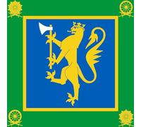 magFlags Drapeau Large Standard of The Norwegian Army Logistic Regiment | Standard of The Norwegian Army Logistic Regiment Trenregimentet | 1.35m² | 120x120cm