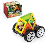 Magformers Jungle Rallye Kart Carreaux magnétiques et Blocs Jouet pour fabriquer des véhicules et des modèles 3D Jouet STEM et Jouet créatif