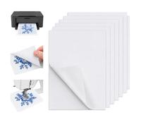 Maggasacca Lot de 6 feuilles de papier à broder soluble dans l'eau - Format A4 (29,7 x 21 cm) - Papier à broder imprimable pour imprimer ou dessiner des motifs - Idéal pour une broderie précise à la